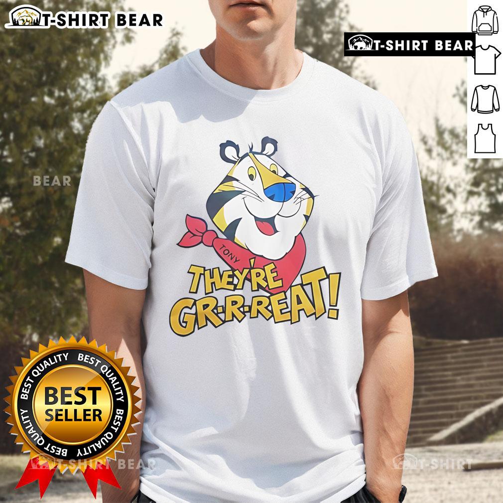 Top Tiger Tony They're Great T-Shirt featuring a vibrant tiger graphic, perfect for fans of Tony the Tiger and fun apparel.
