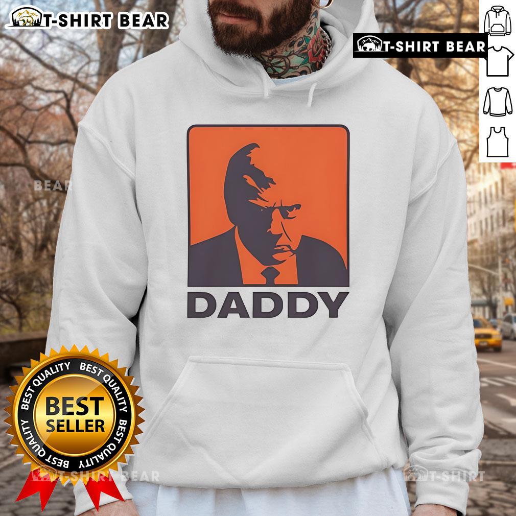 Stylish Top Trump Daddy Hoodie in black, perfect for casual wear and showcasing a fun dad vibe.