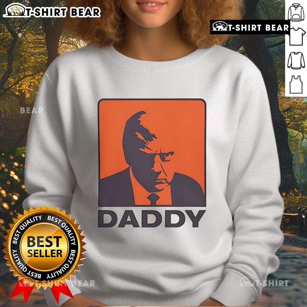 Casual Top Trump Daddy sweatshirt in navy blue, perfect for stylish comfort and showcasing your love for Trump.