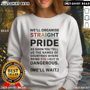 Alt Text: Top Well Organized Straight Pride Sweatshirt featuring vibrant colors and bold design for pride celebrations.
