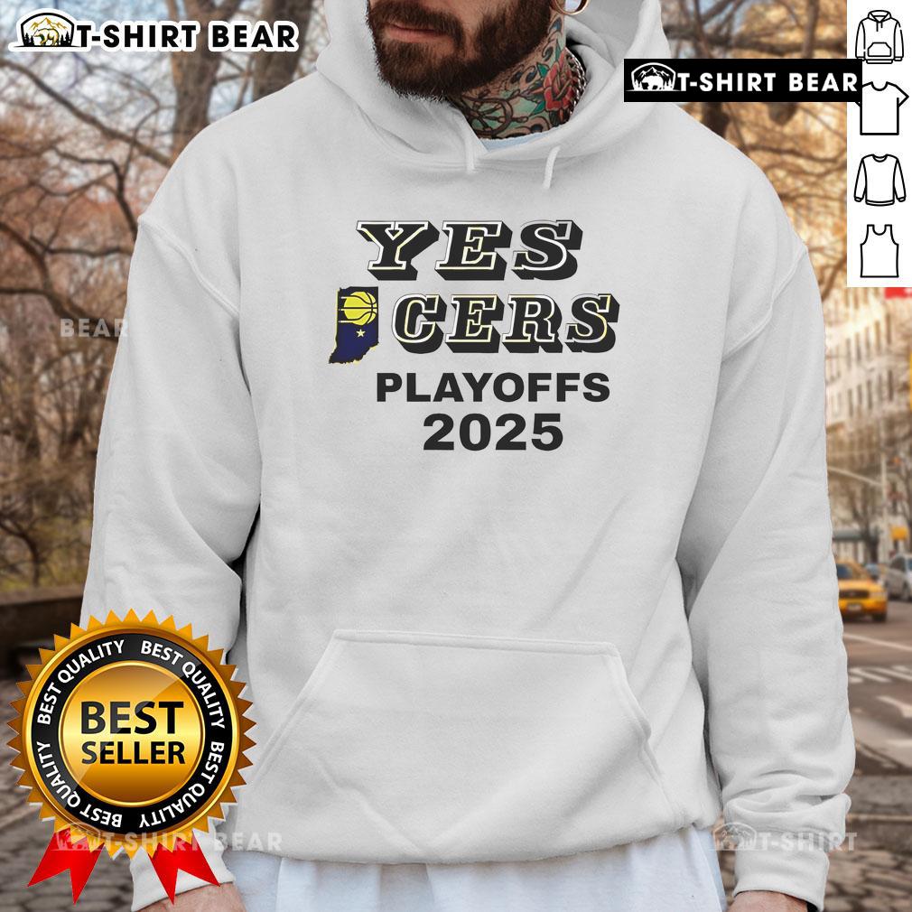 2025 Indiana Pacers hoodie for Top Yes Cers playoffs, featuring team colors and logo, perfect for fans and game day wear.