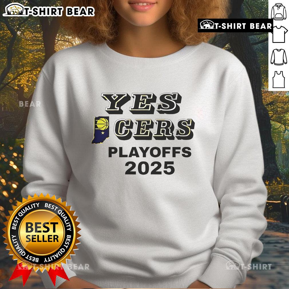 2025 Indiana Pacers sweatshirt for Top Yes Cers playoffs, featuring team colors and logo for ultimate fan style.