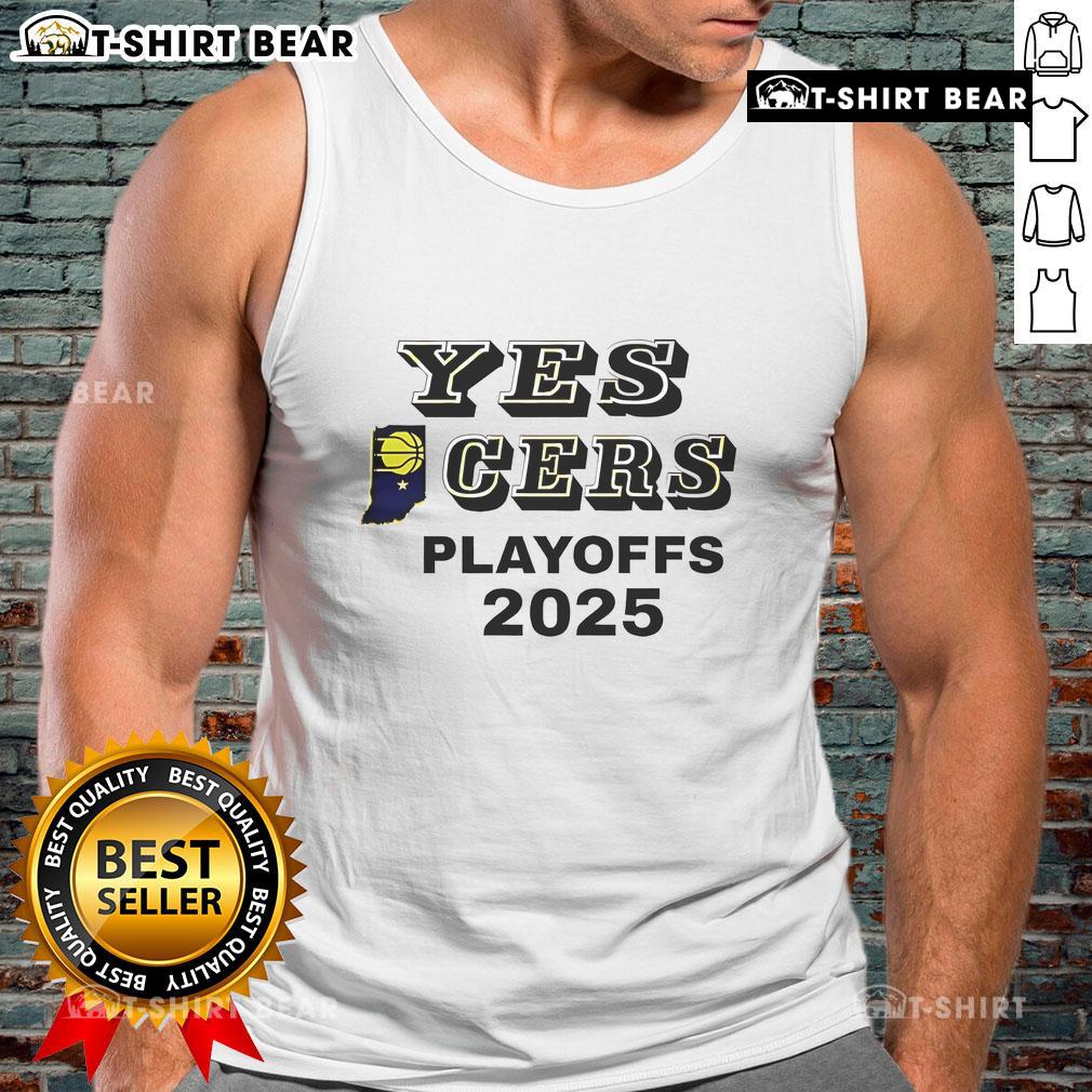 Indiana Pacers Tank Top for Top Yes Cers Playoffs 2025 featuring team colors and logo, perfect for fans and game day.