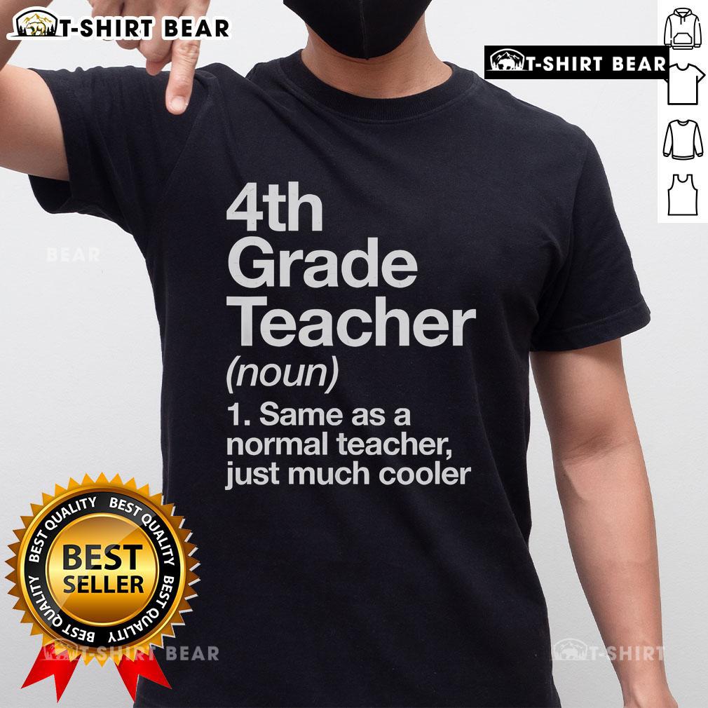 Alt Text: Awesome 4th Grade Teacher t-shirt design featuring fun text, perfect for celebrating cool educators.
