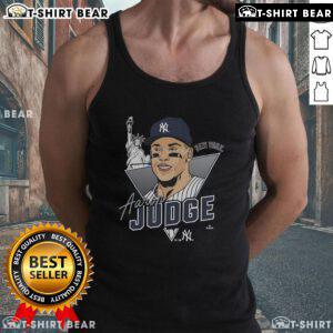 Awesome Aaron Judge New York Yankees player caricature on a tank top, showcasing vibrant artwork and team spirit.