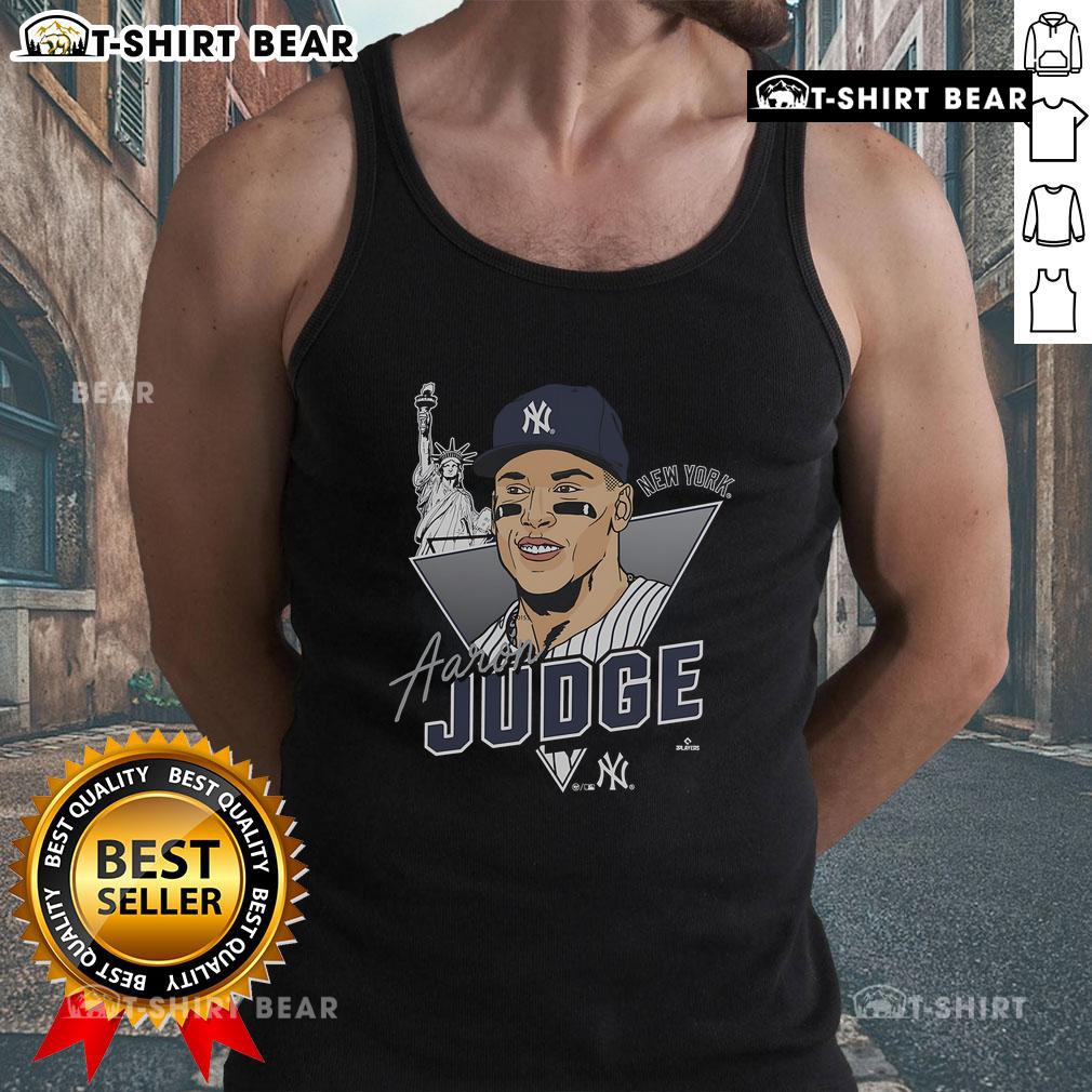 Awesome Aaron Judge New York Yankees player caricature on a tank top, showcasing vibrant artwork and team spirit.