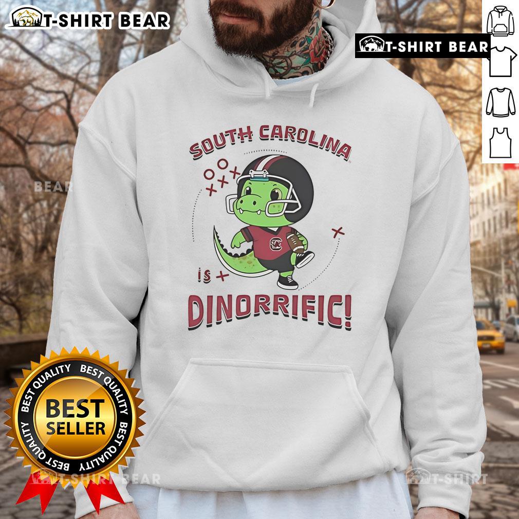 Awesome Dinosaur South Carolina Gamecocks Dino Riffic Hoodie featuring a playful dino design for fans and comfort.