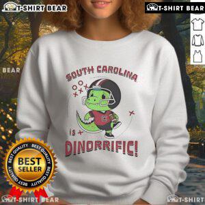 Alt Text: Awesome Dinosaur South Carolina Gamecocks Dino-Riffic Sweatshirt featuring a playful dinosaur design for fans.