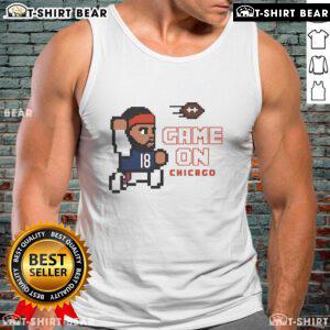 Caleb Williams 8-bit tank top featuring the Chicago Bears logo in a vibrant design for fans and gamers.