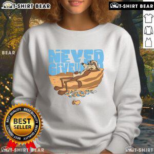Alt Text: Awesome Never Give Up Wile E. Coyote Looney Tunes Sweatshirt featuring a vibrant design of Wile E. Coyote.