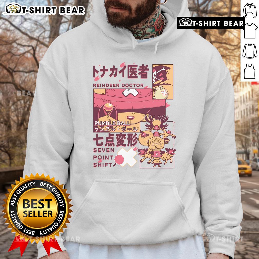 Awesome Reindeer Doctor Rumble Ball Seven Point Shift One Piece Hoodie featuring a whimsical reindeer design.