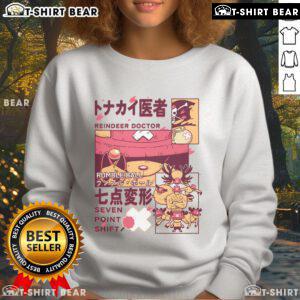Alt Text: Awesome Reindeer Doctor Rumble Ball sweatshirt featuring a unique seven-point shift design in vibrant colors.