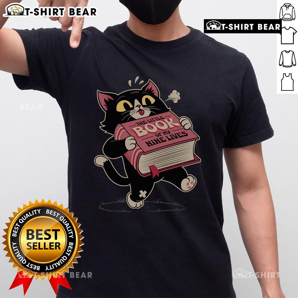 Cute Cat T-Shirt featuring The Little Book Of My Nine Lives design, perfect for cat lovers and enthusiasts.