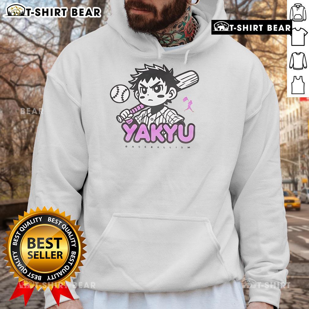 Cute Yakyu anime baseballism hoodie featuring vibrant colors and playful design, perfect for anime and baseball fans.