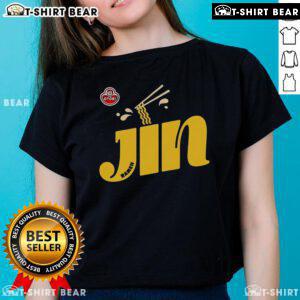 Good Jin Ramen Ladies Tee featuring vibrant ramen graphics, perfect for casual wear and ramen enthusiasts.