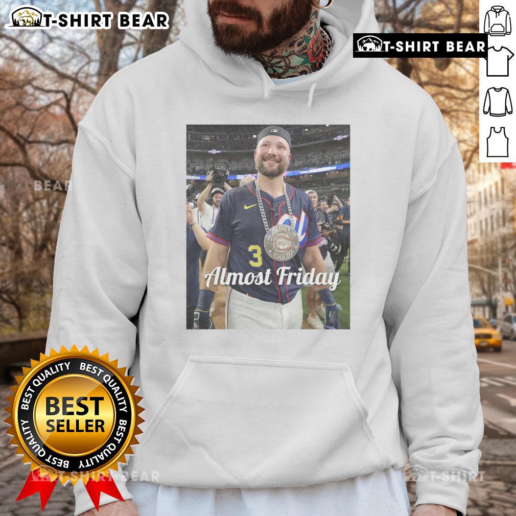 Alt Text: Hot Almost Friday Raleigh Homerun Derby Hoodie, perfect for sports fans and casual wear enthusiasts.