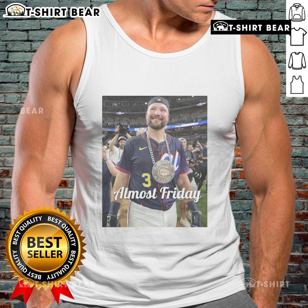 Hot Almost Friday Raleigh Homerun Derby Tank Top featuring a vibrant design perfect for summer outings and baseball fans.