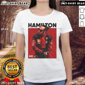 Hot Lewis Hamilton Formula One 2025 ladies tee featuring stylish design and vibrant colors for racing fans.