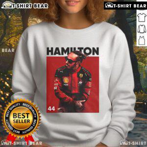 Hot Lewis Hamilton Formula One 2025 sweatshirt featuring bold graphics and a stylish design for racing fans.
