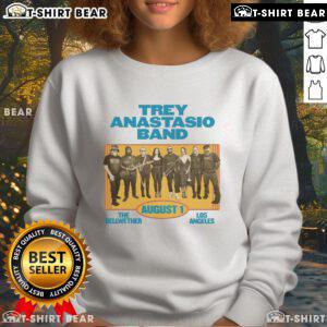 Hot Trey Anastasio Band sweatshirt from The Bellwether concert in Los Angeles, August 1, featuring vibrant design and logo.