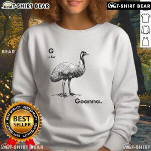 Stylish Nice G is for Goanna sweatshirt featuring a vibrant design, perfect for casual wear and wildlife enthusiasts.