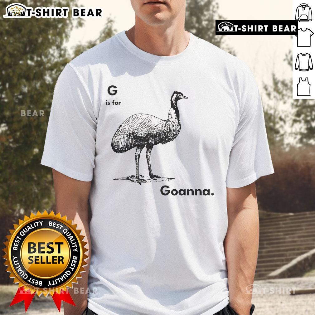 Nice G Is For Goanna T-Shirt featuring a vibrant goanna graphic on a stylish, comfortable tee for reptile lovers.