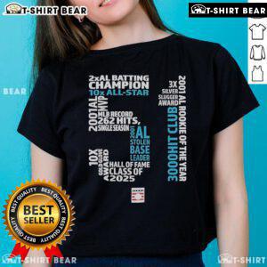 Ichiro Suzuki 51 Ladies Tee from Nice Hall of Fame 2025, featuring a stylish design perfect for baseball fans.