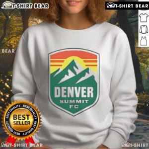 Alt Text: Official Denver Summit FC logo sweatshirt featuring team colors and emblem, perfect for fans and casual wear.
