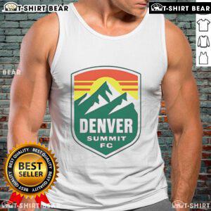 Official Denver Summit FC logo tank top featuring a stylish design, perfect for fans and casual wear.