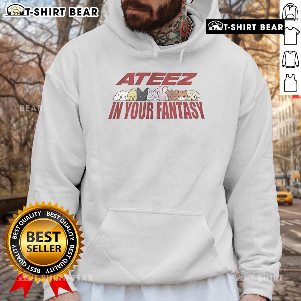 Official Aniteez Ateez In Your Fantasy Tour Hoodie featuring vibrant design and tour logo, perfect for fans.