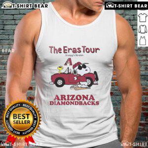 Official Arizona Diamondbacks The Eras Tour Snoopy Tank Top featuring a vibrant design for baseball fans.