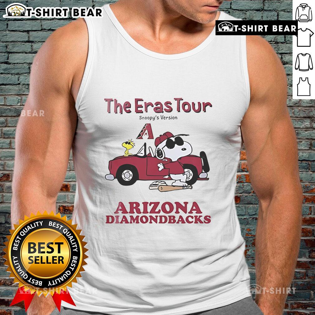 Official Arizona Diamondbacks The Eras Tour Snoopy Tank Top featuring a vibrant design for baseball fans.