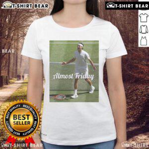 Official Fritz Wimbledon Almost Friday Ladies Tee featuring a stylish design perfect for tennis fans and casual wear.