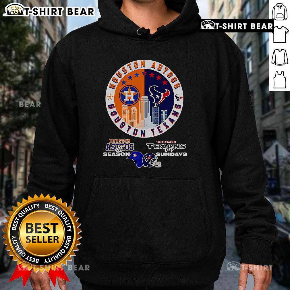 Official Houston Astros All Season Texans On Sundays Hoodie featuring team logo and vibrant colors for fans.