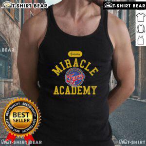 Alt Text: Official Indiana Fever x Miracle Academy tank top featuring bold team colors and logo, perfect for fans and athletes.