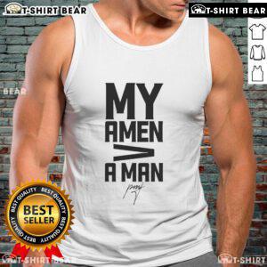 Official My Amen A Man Tank Top featuring a stylish design perfect for casual wear and summer outfits.