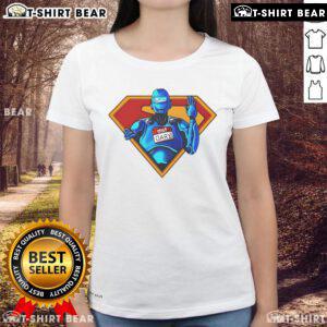 Alt Text: Stylish Official My Name Is Gary Superman Ladies Tee featuring a vibrant design for superhero fans and fashion lovers.