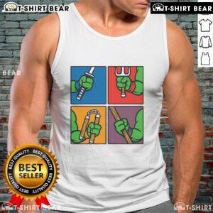 Official Ninja Turtles Weapons Tank Top featuring vibrant graphics of the iconic turtles and their signature weapons.