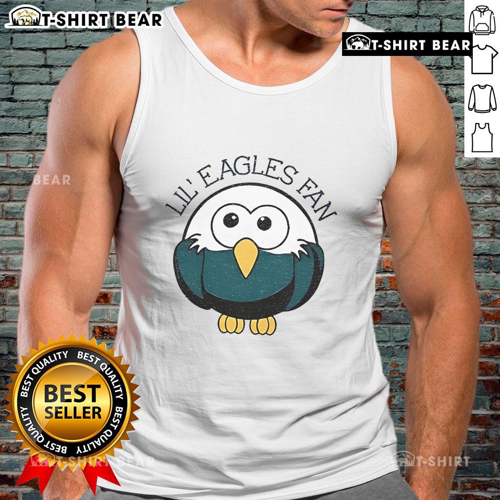 Adorable Lil Eagles fan wearing an Official Philadelphia Eagles NFL Football tank top, ready for game day excitement.