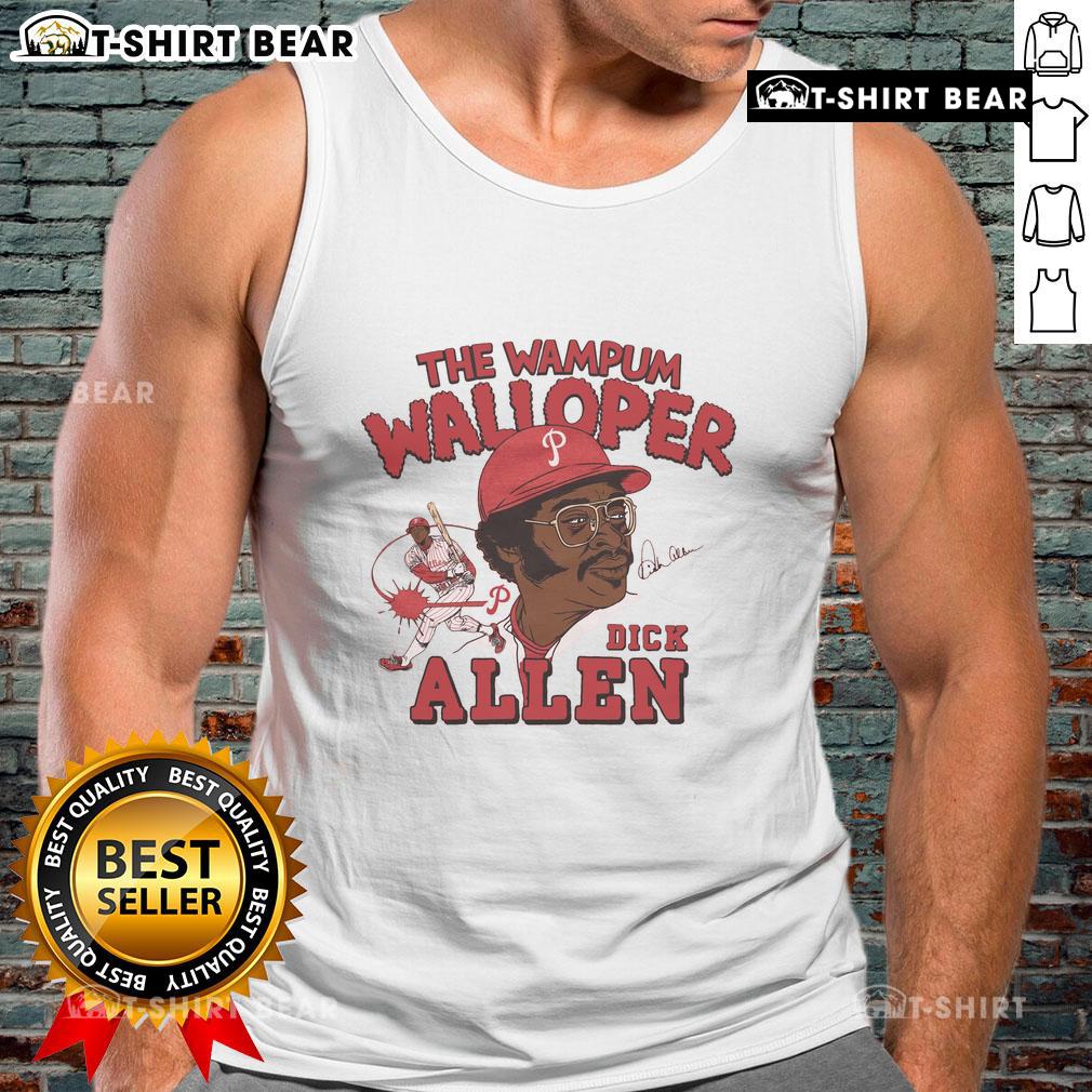 Official Phillies Dick Allen Signature Wampum Walloper Tank Top featuring iconic design for baseball fans.