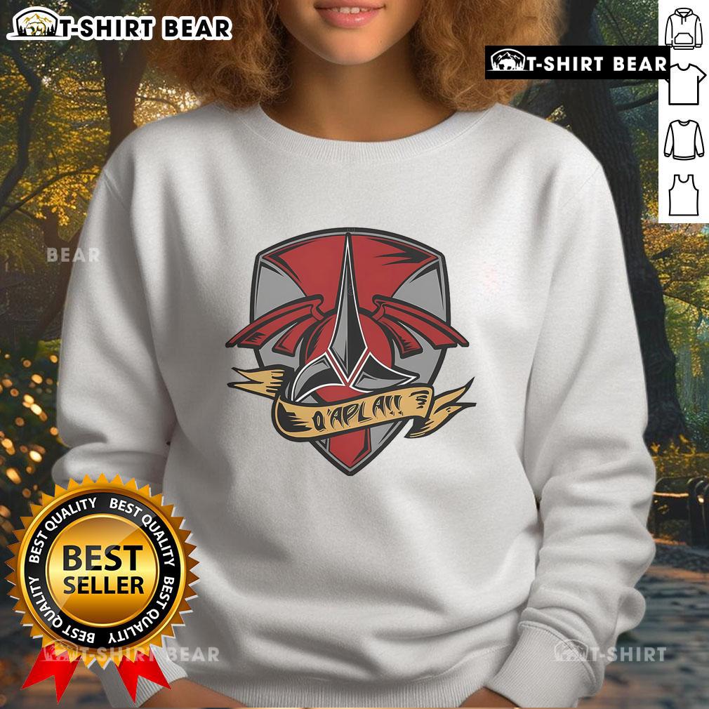 Official QApla Tattoo Sweatshirt in black, featuring unique tattoo-inspired designs, perfect for casual wear.