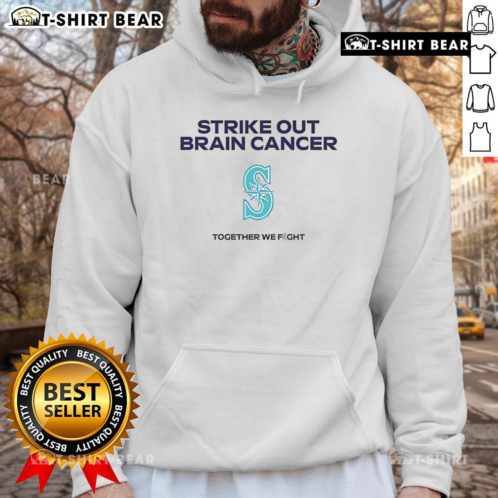 Seattle Mariners Strike Out Brain Cancer hoodie, showcasing team spirit and support for brain cancer awareness.