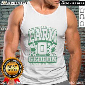 Official Iowish and Irish Farm OGeddon Gaelic Football Max Collegiate Tank Top in vibrant colors, perfect for fans.
