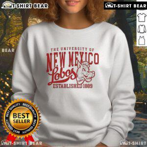 Official University of New Mexico Lobos 1889 sweatshirt featuring bold team colors and logo, perfect for fans.