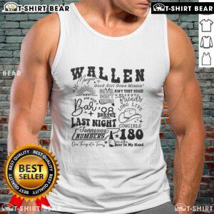 Official Wallen Morgan Good Girl Gone Missin' Devil Don't Know Ain't That Some tank top displayed on a model.