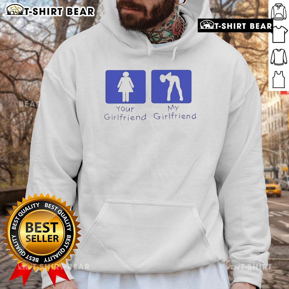 Official Your Girlfriend Vs My Girlfriend Hoodie featuring bold graphics and a stylish design for casual wear.