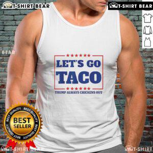 Original Let's Go Taco 2025 Tank Top featuring a colorful graphic design for taco lovers, perfect for summer wear.