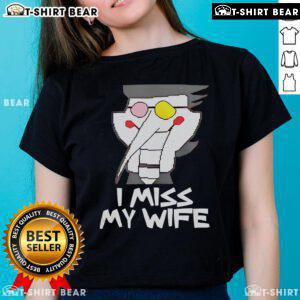 Original Spamton Deltarune I Miss My Wife Ladies Tee featuring vibrant graphics of Spamton character design.