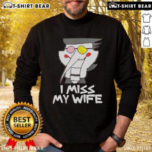 Alt Text: Original Spamton Deltarune I Miss My Wife Sweatshirt featuring bold graphics and vibrant colors, perfect for fans.