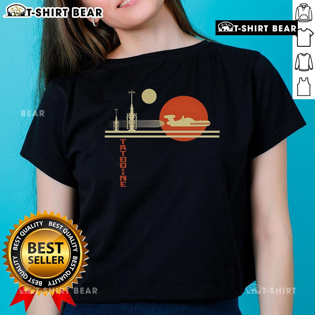 Premium A Night on Tatooine Ladies Tee featuring a stylish design inspired by the iconic Star Wars universe.